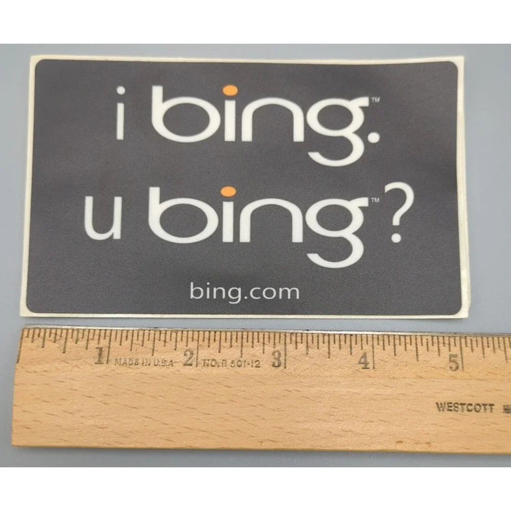 Microsoft Advertising Promo SWAG Search Engine Bing Sticker‎ Rare Pair